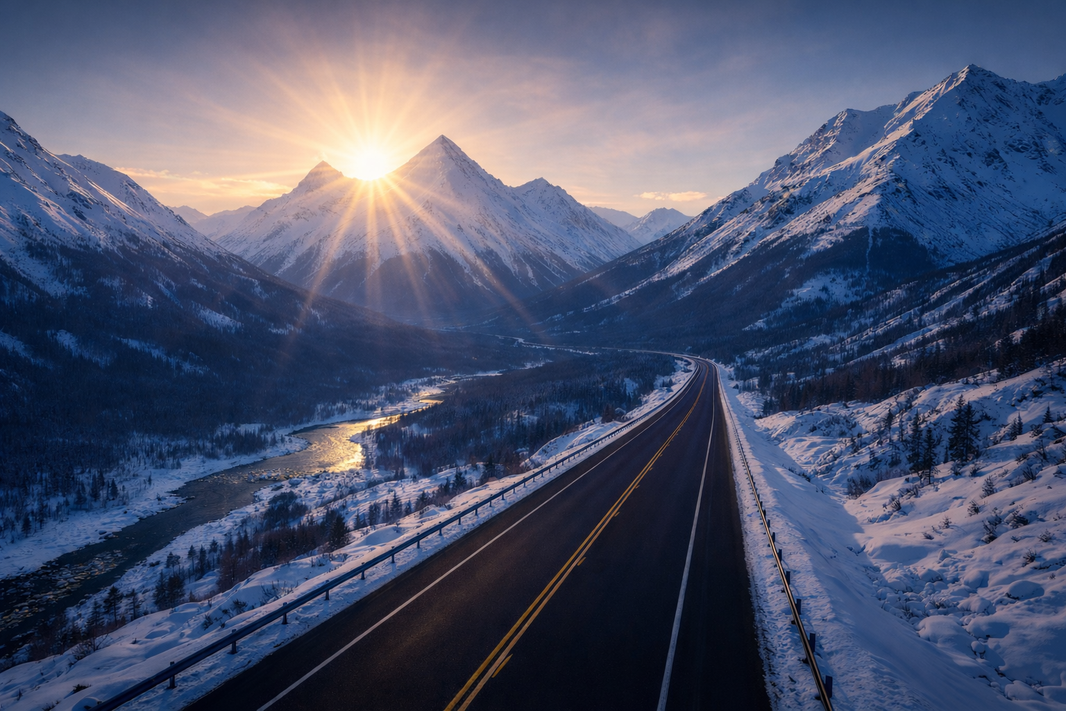 Дорога в горах Якутии